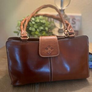 Patricia Nash Rich Brown Leather Shoulder Bag